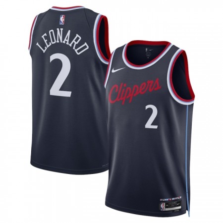NBA Mænd Trøje Los Angeles Clippers Kawhi Leonard 2024-25 Nike Icon Edition Navy Swingman
